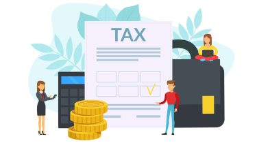 Tax,Payment,Concept,,Tiny,People,Calculating,Document,For,Taxes,Flat